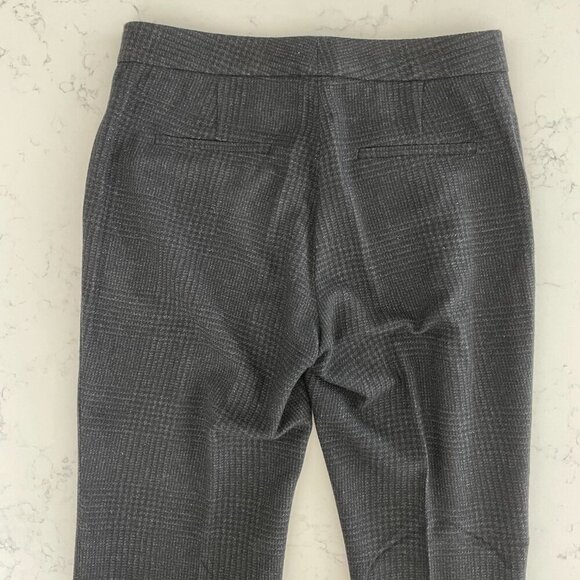 Massimo Dutti Wool Alpaca Blend Houndstooth Pattern Subtle Flare Pants Grey Sz 8 - Picture 13 of 13